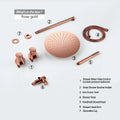 Rainfall Shower Set Rose Gold Wall Mounted Bathroom Shower Mixer Brass Faucet Hot Cold Water Mixer Tap With Head 8/10/12 Inch