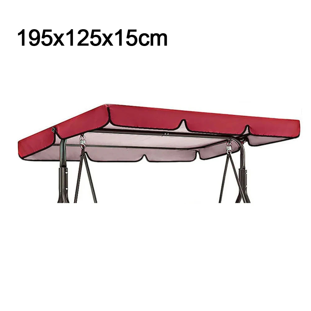 3-Seat Garden Patio Hanging Chair Cover Waterproof Sun Protection Swing Dust Cover Outdoor Sunshade Swing Cover Set