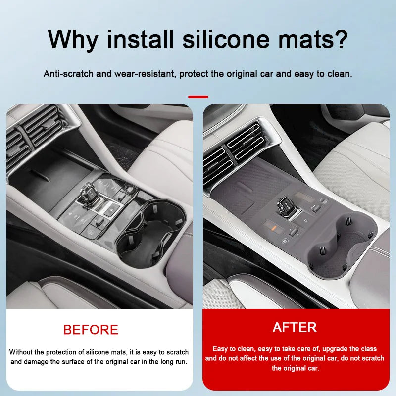 For BYD Song Plus 2025 Car Silicone Protective Central Control Panel Armrest Box Pad Scratch-resistant And Abrasion-resistant