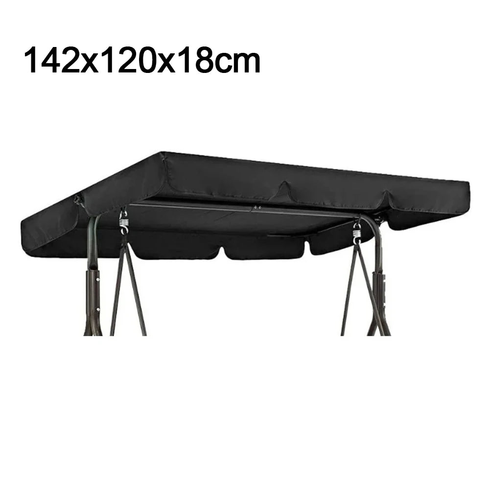 3-Seat Garden Patio Hanging Chair Cover Waterproof Sun Protection Swing Dust Cover Outdoor Sunshade Swing Cover Set