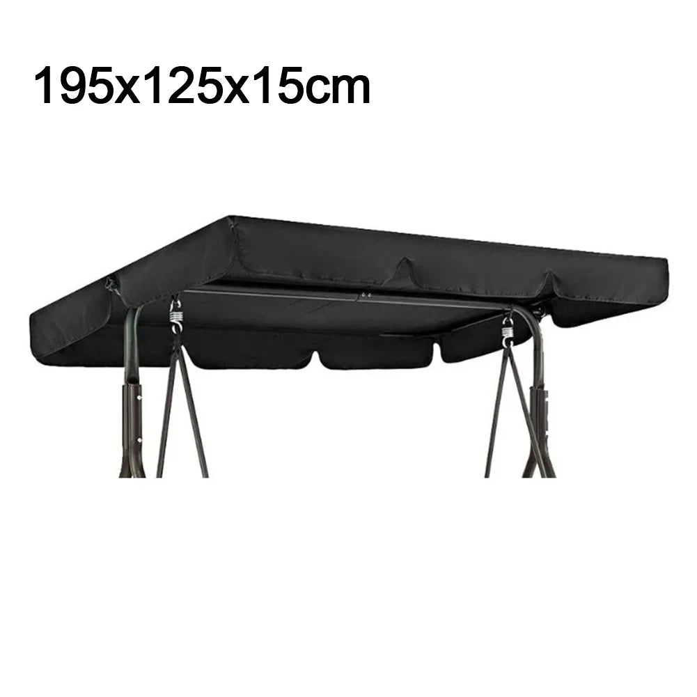 3-Seat Garden Patio Hanging Chair Cover Waterproof Sun Protection Swing Dust Cover Outdoor Sunshade Swing Cover Set