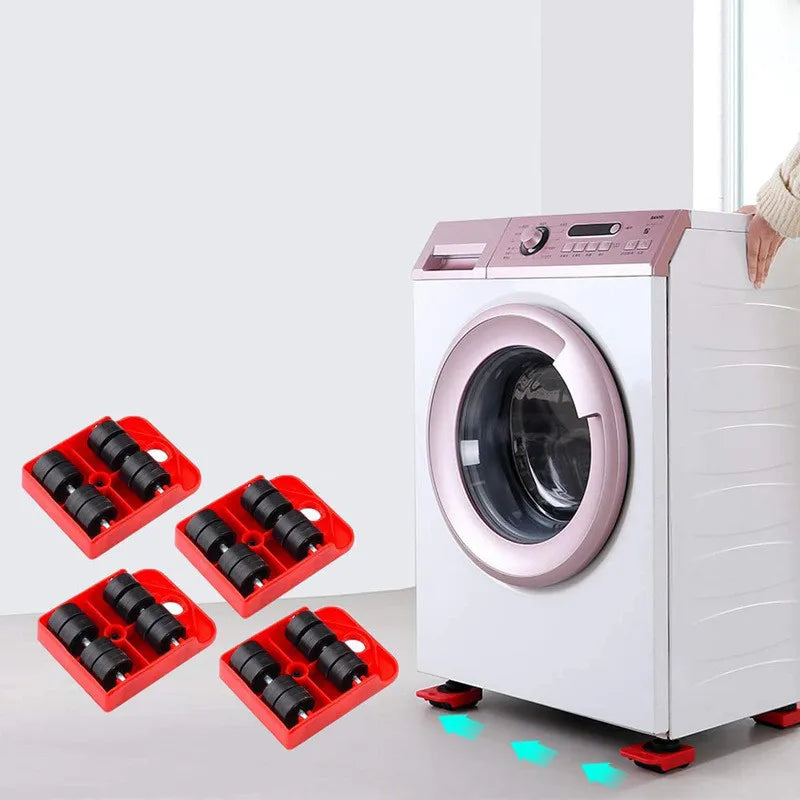 Furniture Moving Transport Roller Set Removal Lifting Moving Tool Set Wheel Bar Mover Moving Heavy Stuffs Device Hand Tool