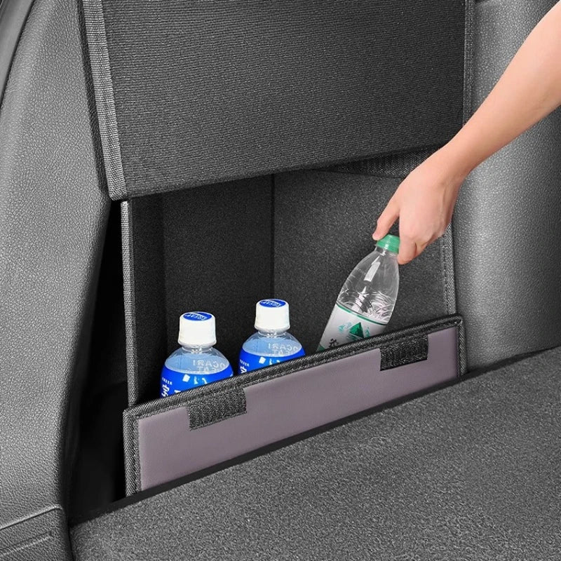 For BYD Seal U DM-i/Song Plus 2020-2025: PU Leather Trunk Organizer - Side Storage Box w/Dust Cover & Tool-Free Installation