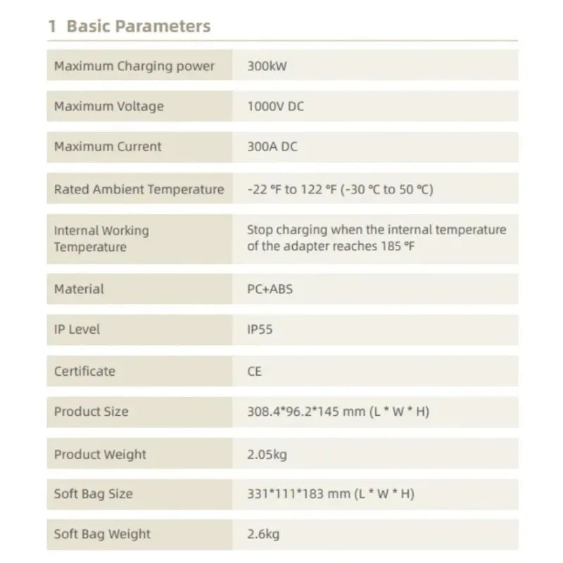 1000V 300A CCS2 To GBT DC FAST CHARGER Adapter For EV Car Connector TARY EV Adapter New Arrival Fast Customization