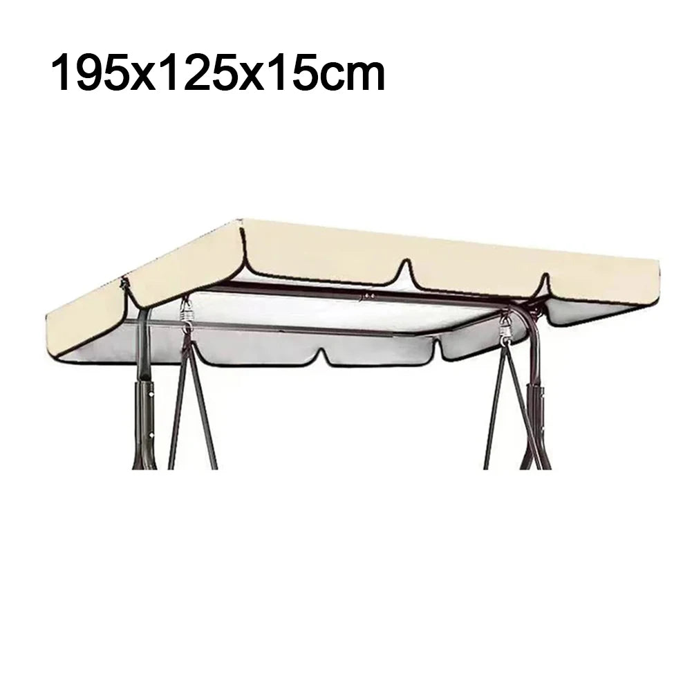 3-Seat Garden Patio Hanging Chair Cover Waterproof Sun Protection Swing Dust Cover Outdoor Sunshade Swing Cover Set