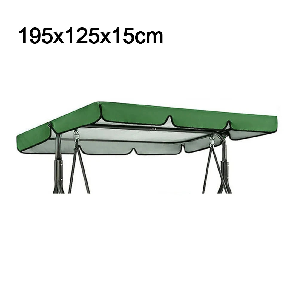 3-Seat Garden Patio Hanging Chair Cover Waterproof Sun Protection Swing Dust Cover Outdoor Sunshade Swing Cover Set