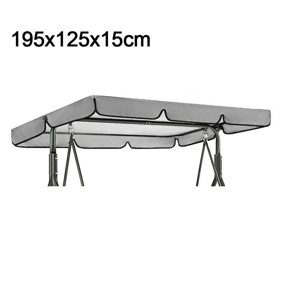 3-Seat Garden Patio Hanging Chair Cover Waterproof Sun Protection Swing Dust Cover Outdoor Sunshade Swing Cover Set