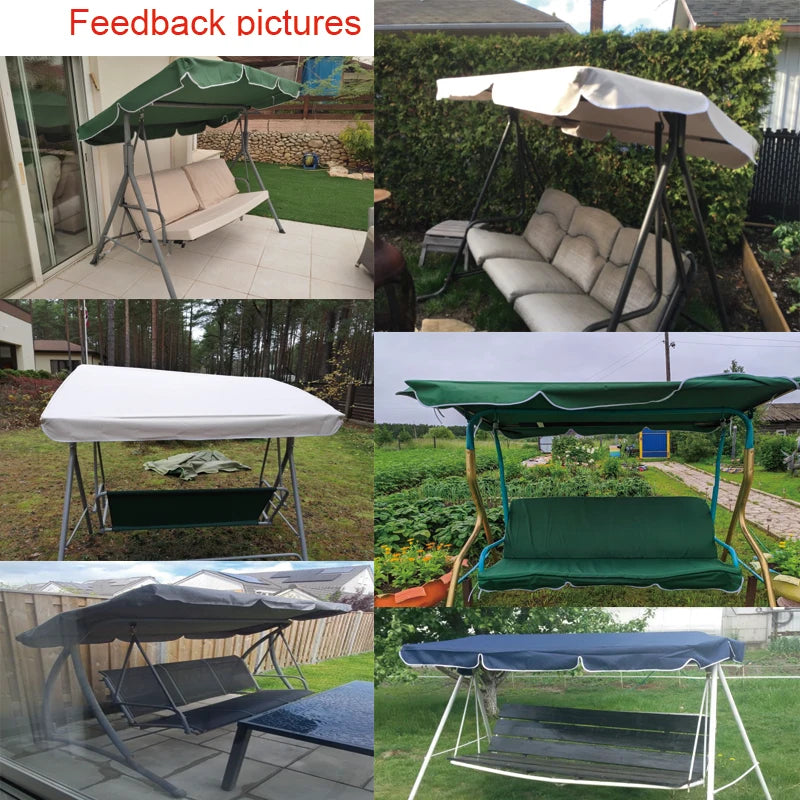 Coral Coast Tortuga Cay 2 Person Swing Canopy Replacement 67"x47"170X120cm -Dark Green/Beige Top Cover Custom made