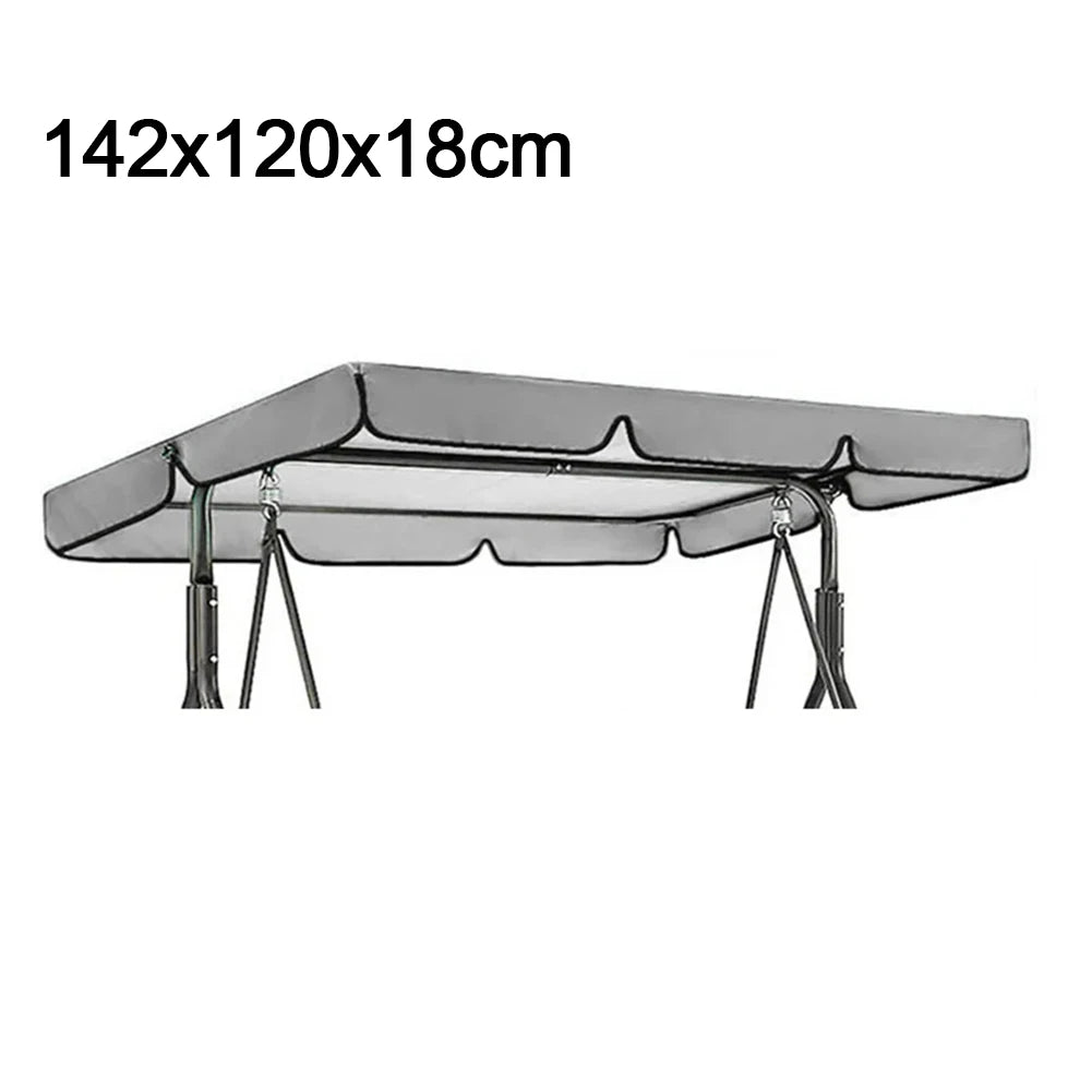 3-Seat Garden Patio Hanging Chair Cover Waterproof Sun Protection Swing Dust Cover Outdoor Sunshade Swing Cover Set